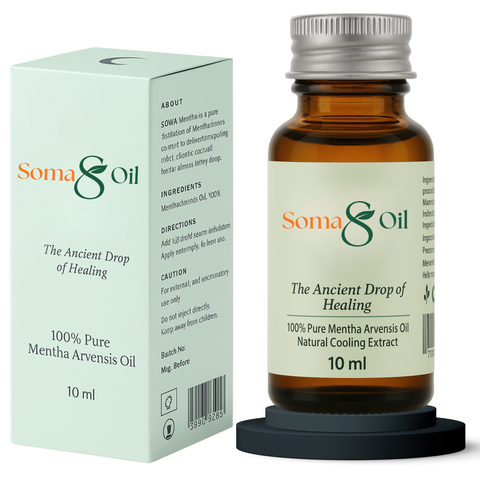 SOMA Mentha Oil – 100% Pure Mentha Arvensis Oil | Natural Cooling Essential Oil (10 ml)